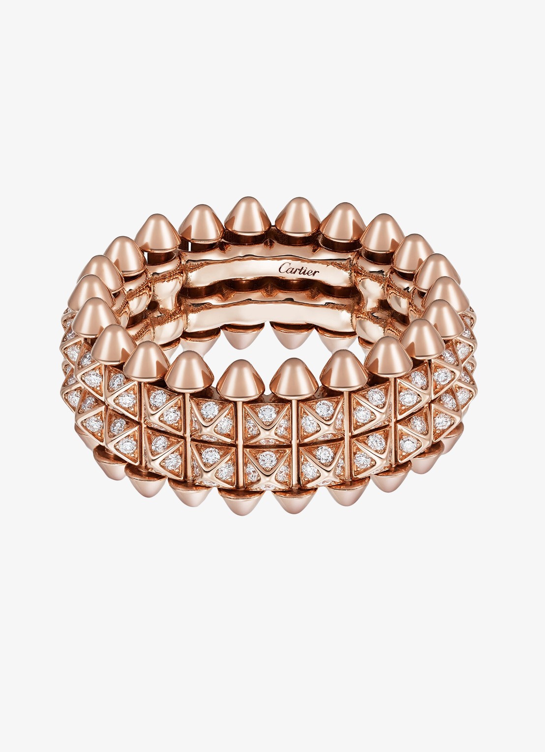 Cartier Clash de Cartier ring van 18 karaat roségoud met diamant CRB42379 - voorkant roségoud