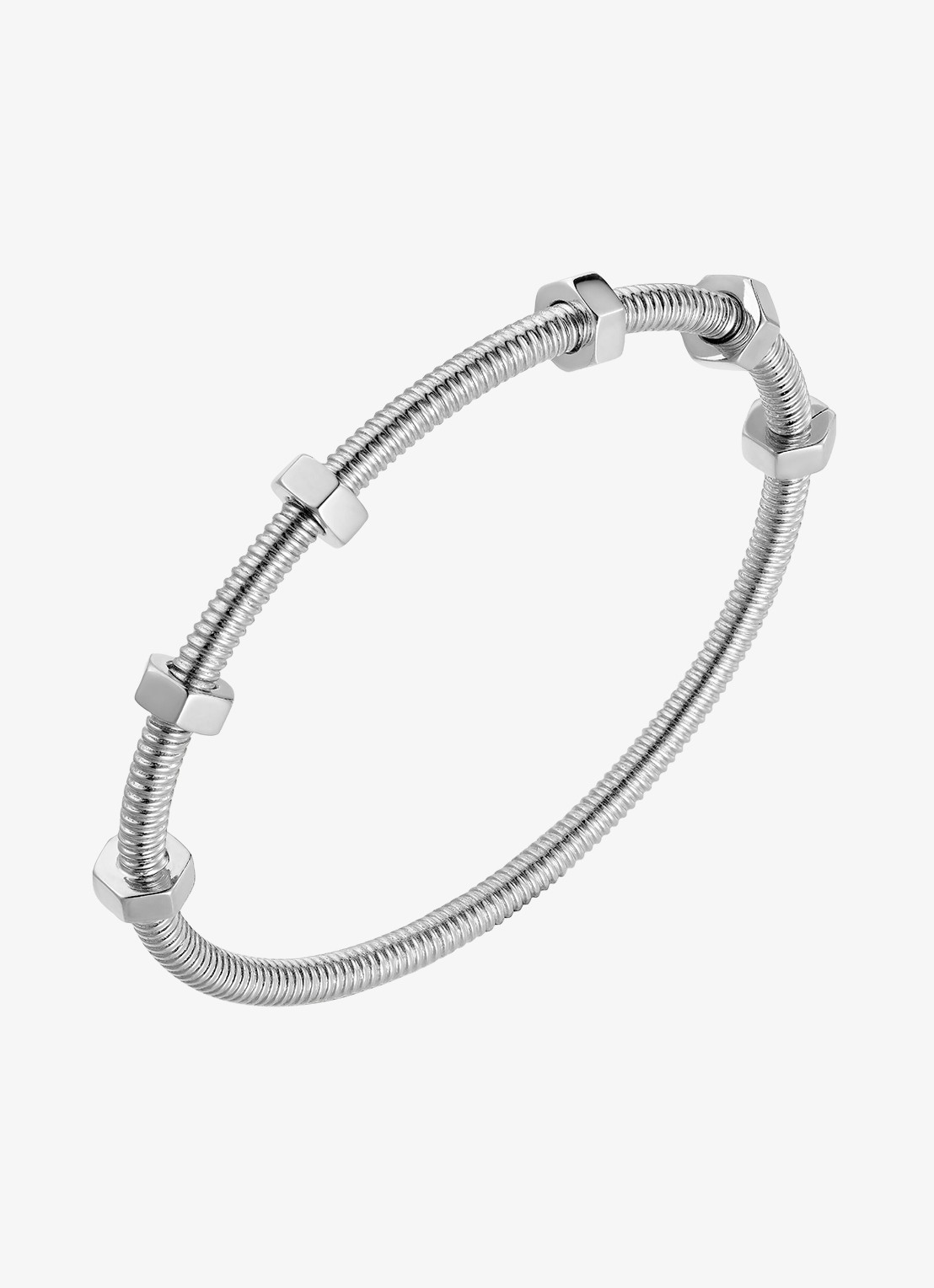 Cartier Écrou de Cartier bangle, van 18 karaat witgoud CRB6049617 - voorkant 7 witgoud