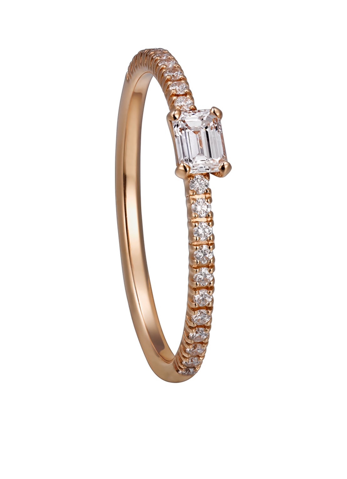 Cartier Etincelle de Cartier ring, emerald-cut diamant, bezet met diamanten CRB4216700 - detail 3 roségoud