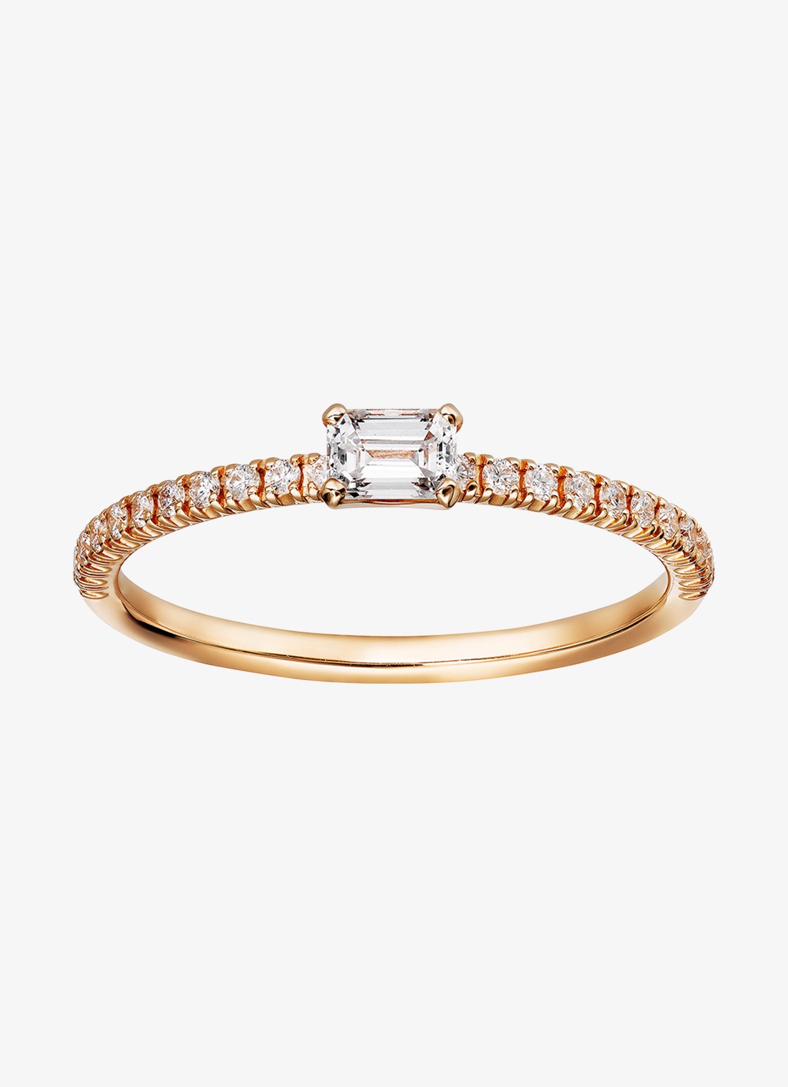 Cartier Étincelle de Cartier ring van 18 karaat roségoud met 0.10 ct diamant CRB42167 - voorkant 6 roségoud