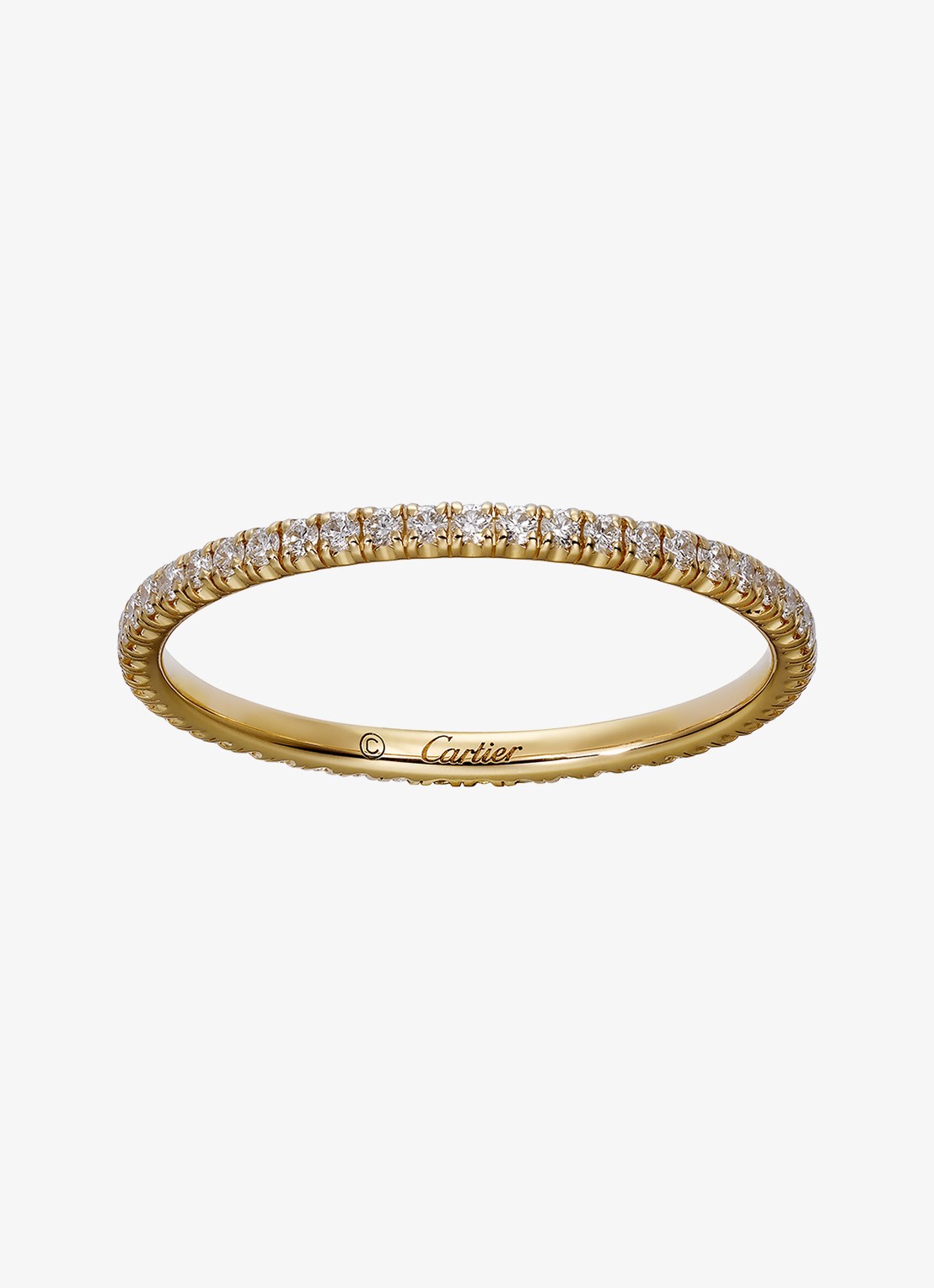 Cartier Etincelle de Cartier trouwring van 18 karaat geelgoud met 0.22 ct diamant CRB4212000 - detail geelgoud