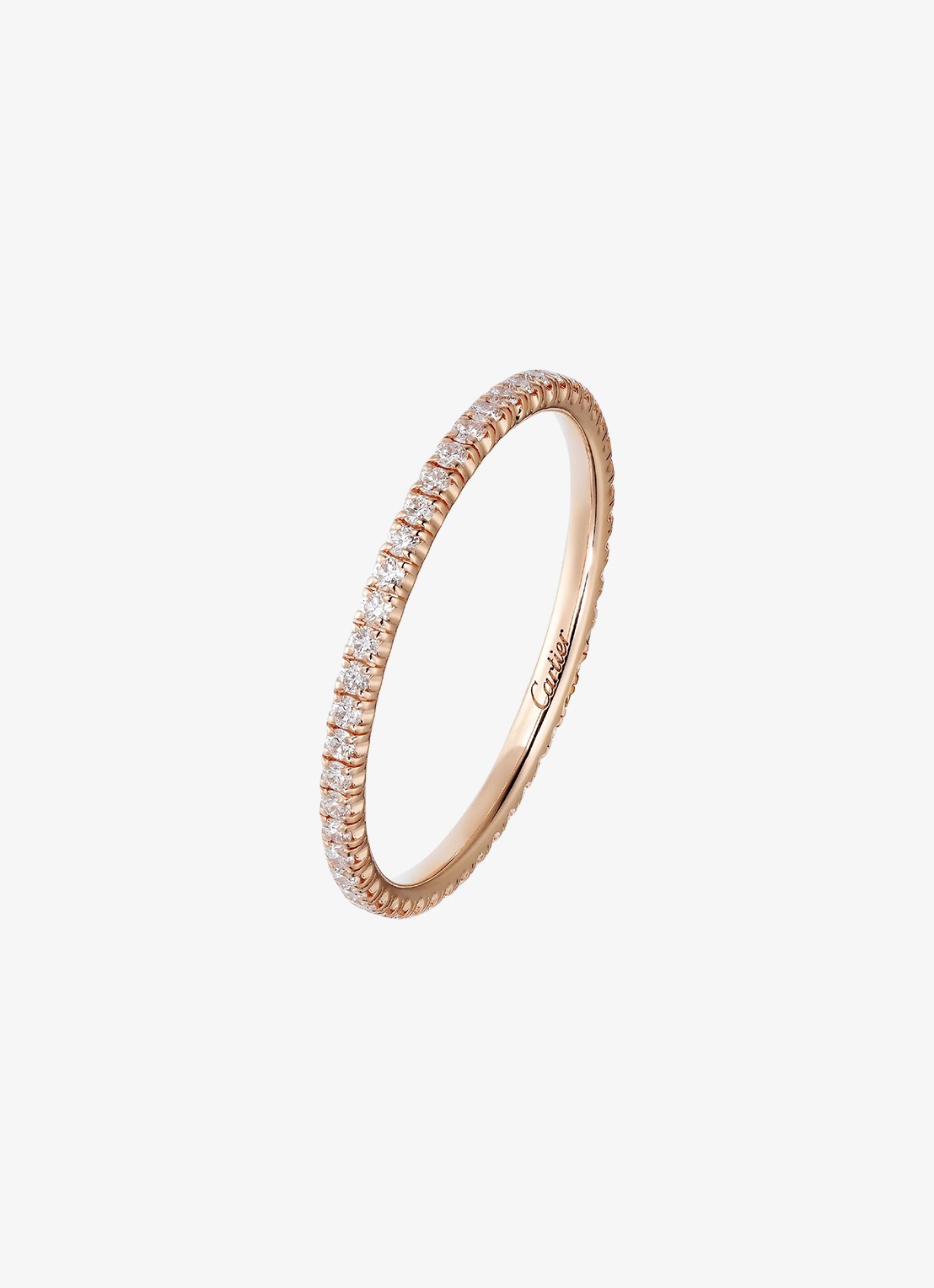 Cartier Etincelle de Cartier trouwring van 18 karaat roségoud met 0.22 ct diamant CRB4210500 - achterkant 8 roségoud