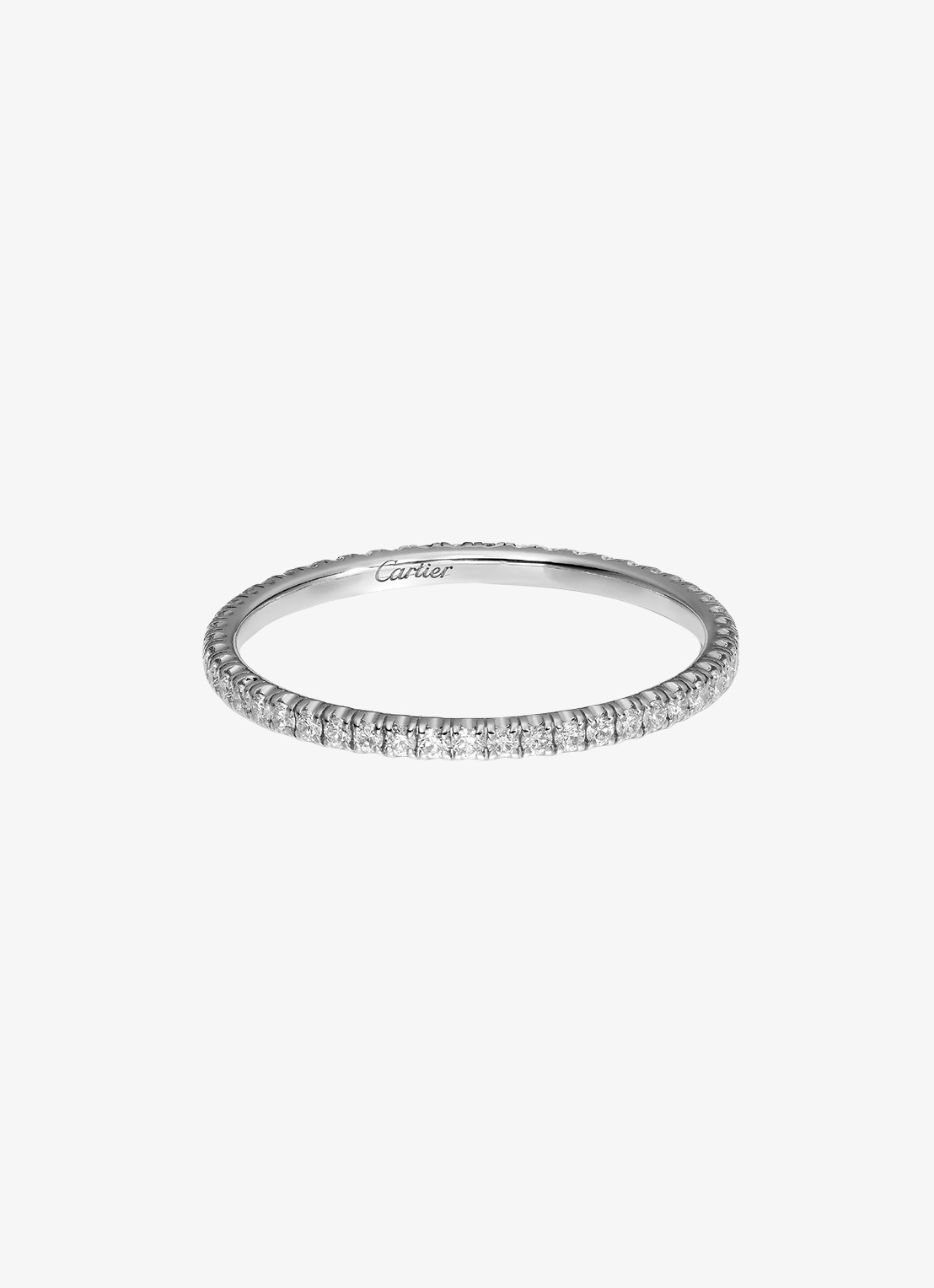 Cartier Etincelle de Cartier trouwring, van 18 karaat witgoud met 0.22 ct diamant CRB4210400 - voorkant 6 witgoud