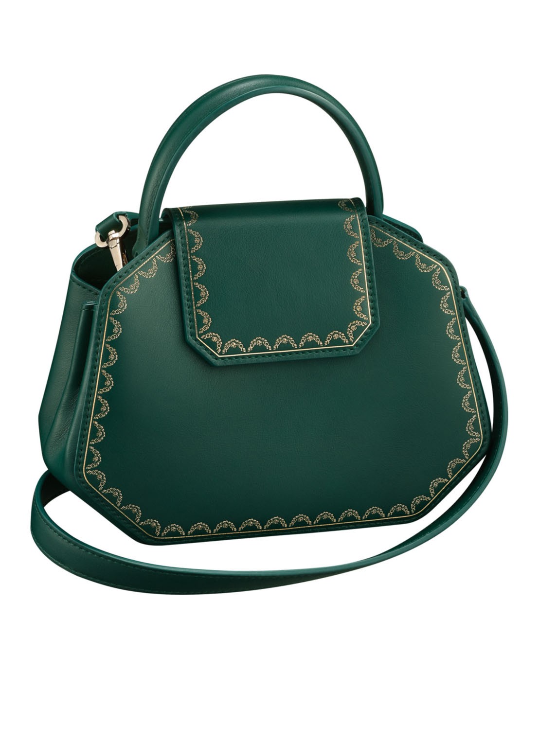 Cartier Guirlande de Cartier mini handtas van kalfsleer - voorkant 7 groen