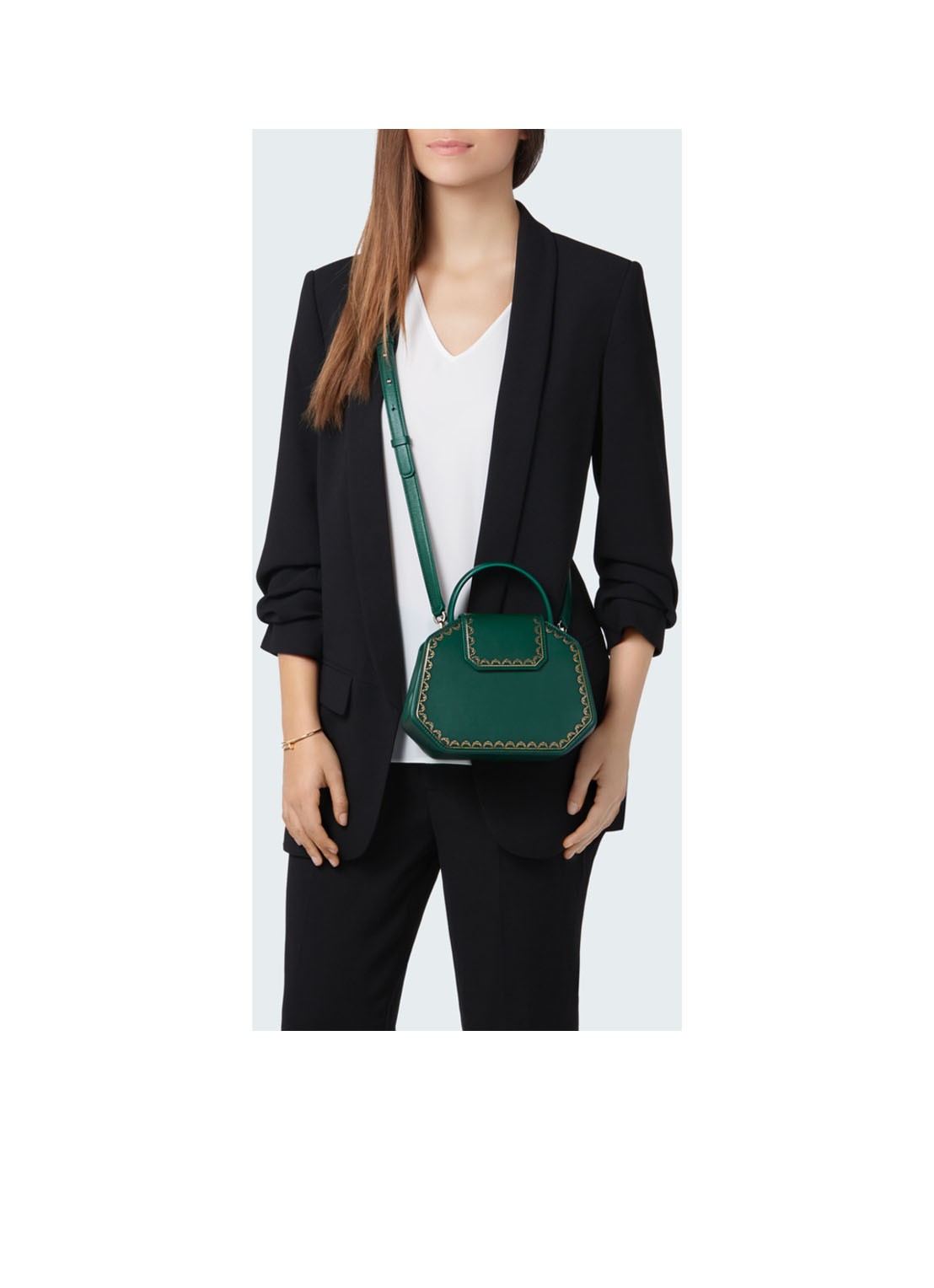 Cartier Guirlande de Cartier mini handtas van kalfsleer - voorkant 8 groen
