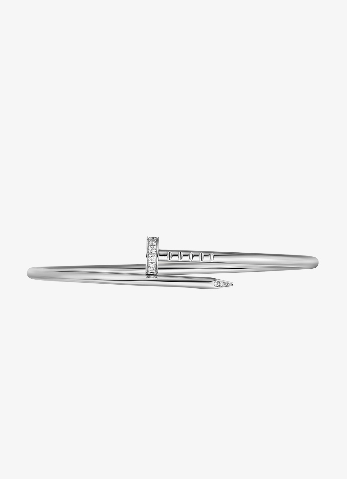 Cartier Juste un Clou armband, klein model van 18 karaat witgoud met 0.18 ct diamant CRB6084017 - detail 6 witgoud