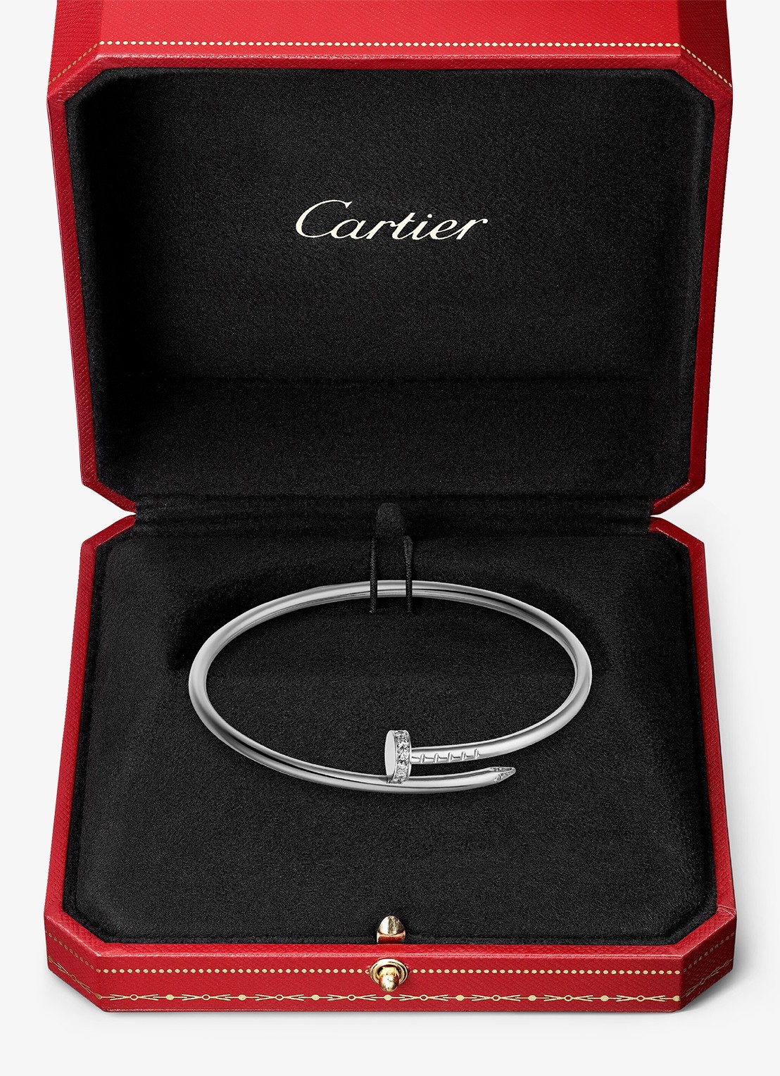 Cartier Juste un Clou armband, klein model van 18 karaat witgoud met 0.18 ct diamant CRB6084017 - detail 7 witgoud
