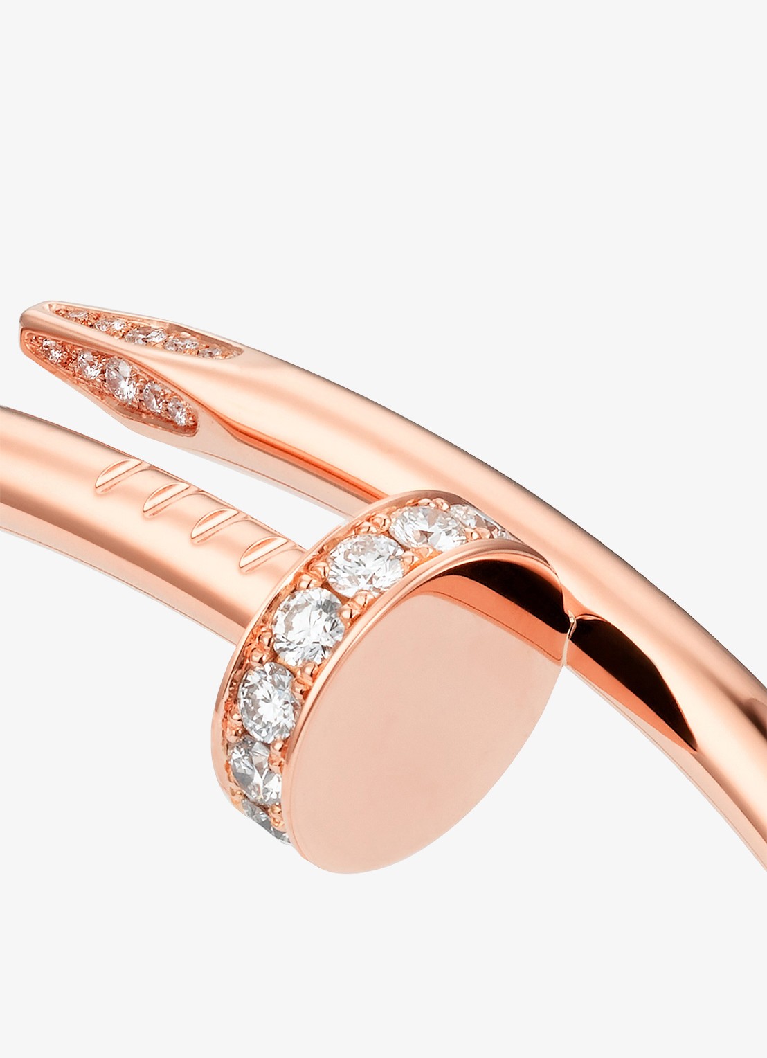 Cartier Juste un Clou armband van 18 karaat roségoud met 0.58 ct diamant CRB60485 - detail roségoud