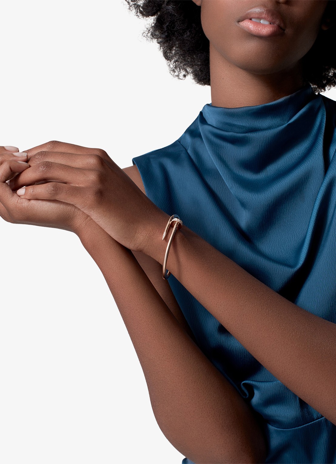 Cartier Juste un Clou armband van 18 karaat roségoud met 0.58 ct diamant CRB60485 - voorkant 8 roségoud