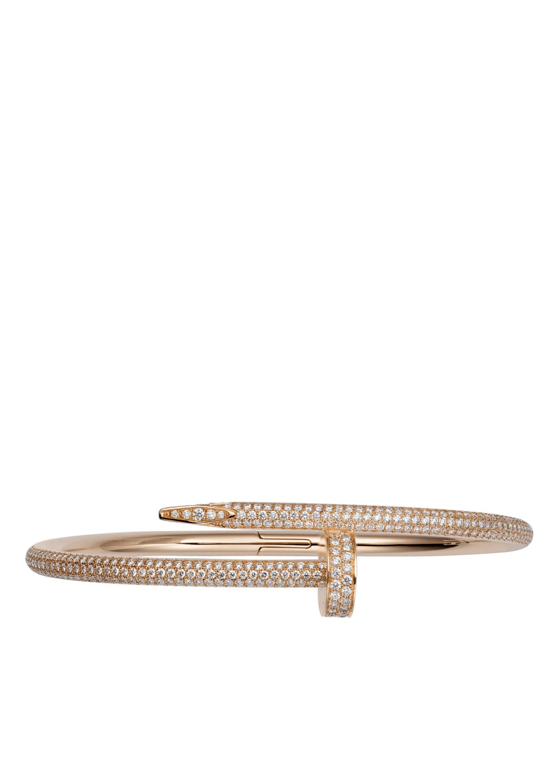 Cartier Juste un Clou armband van 18 karaat roségoud met 374 diamanten CRN6702100 - detail roségoud