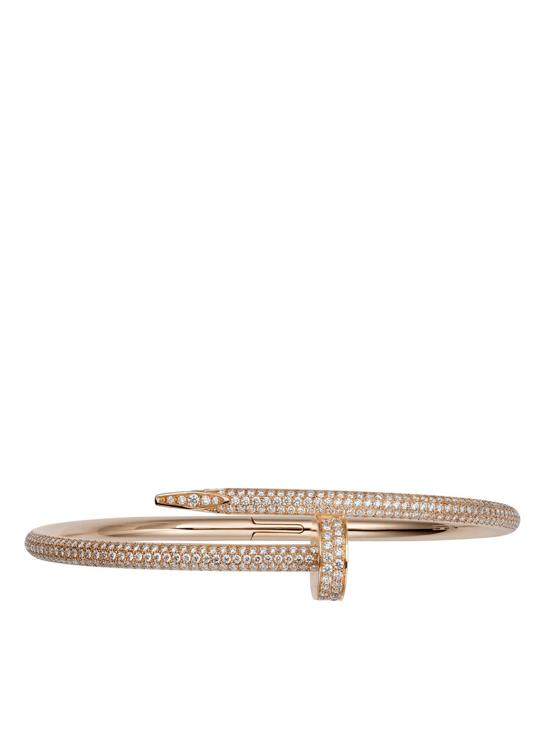 Cartier Juste un Clou armband van 18 karaat roségoud met 374 diamanten CRN6702100 - voorkant 8 roségoud