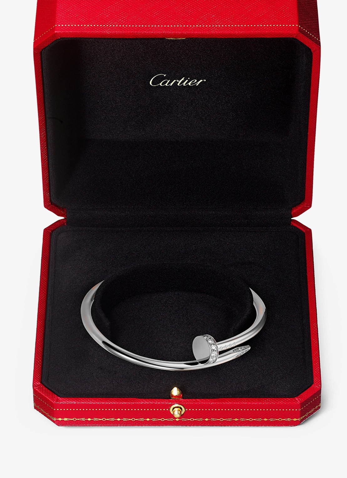 Cartier Juste un Clou armband van 18 karaat witgoud met 0.58 ct diamant CRB60487 - detail 5 witgoud