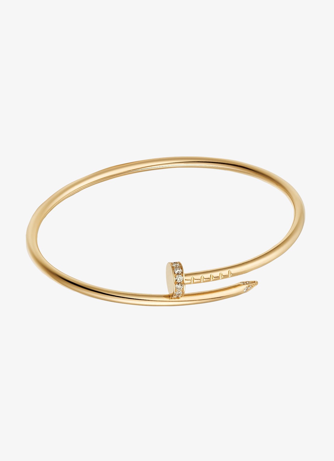 Cartier Juste un Clou bangle, klein model van 18 karaat geelgoud met 0.18 ct diamant CRB6066117 - achterkant 8 geelgoud