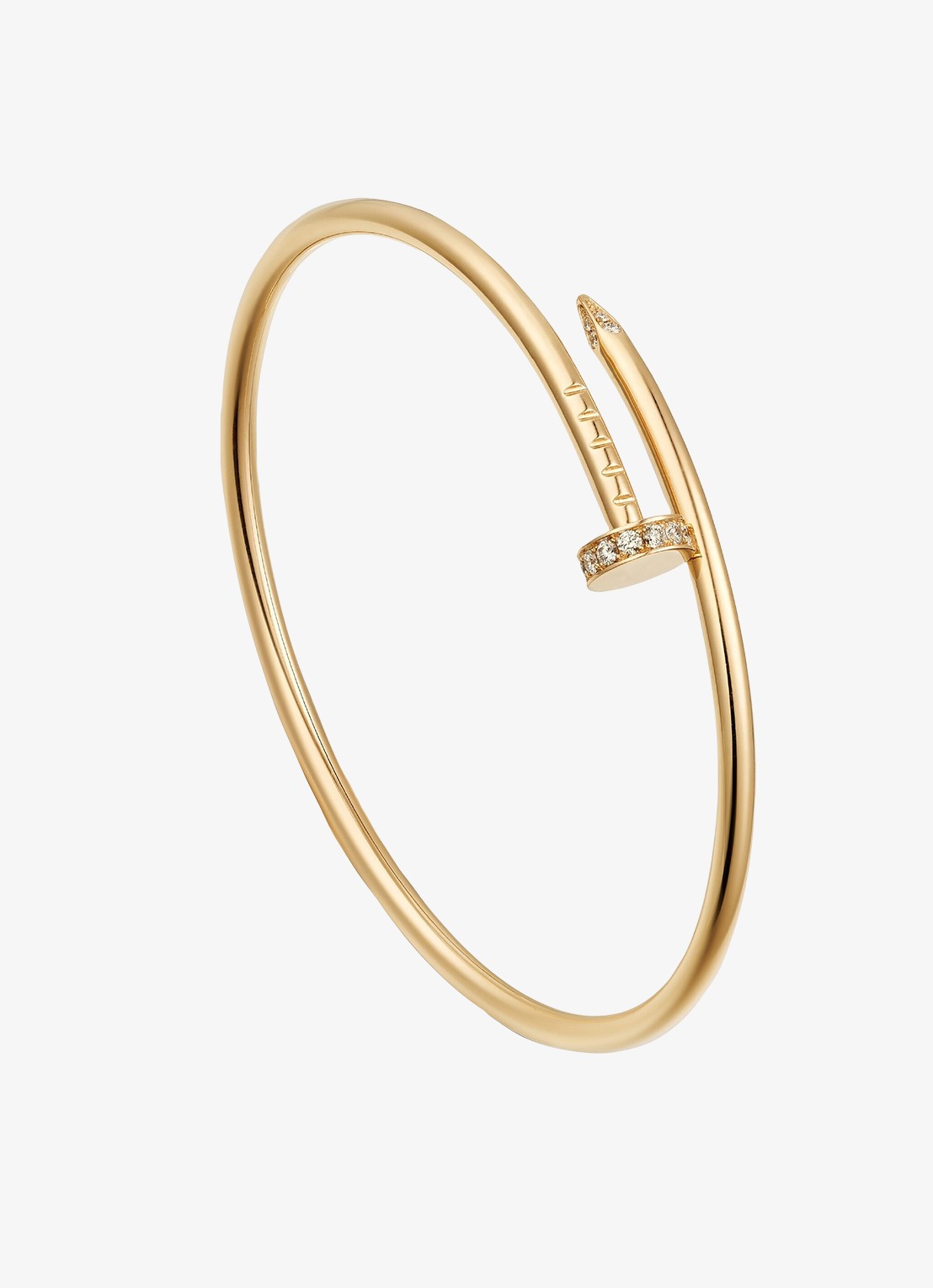Cartier Juste un Clou bangle, klein model van 18 karaat geelgoud met 0.18 ct diamant CRB6066117 - voorkant 6 geelgoud