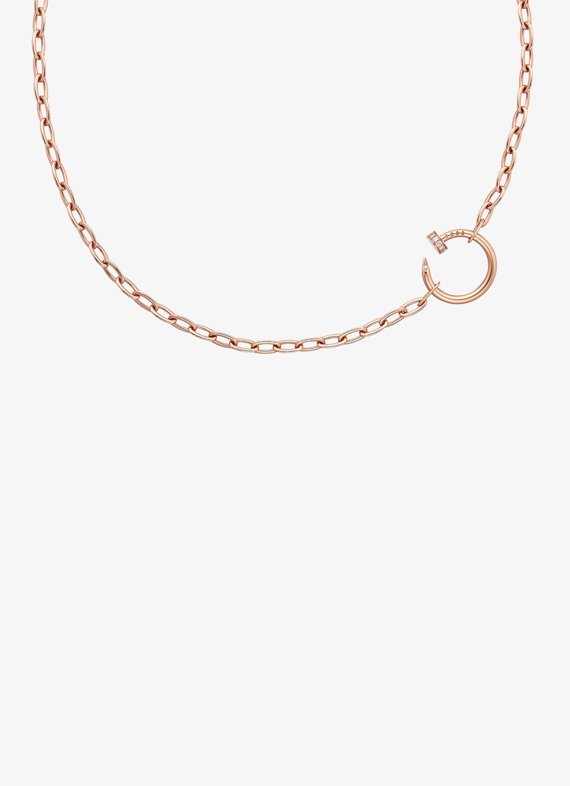 Cartier Juste un Clou ketting van 18 karaat roségoud met 0.13 ct diamant CRB7224902 - achterkant 6 roségoud