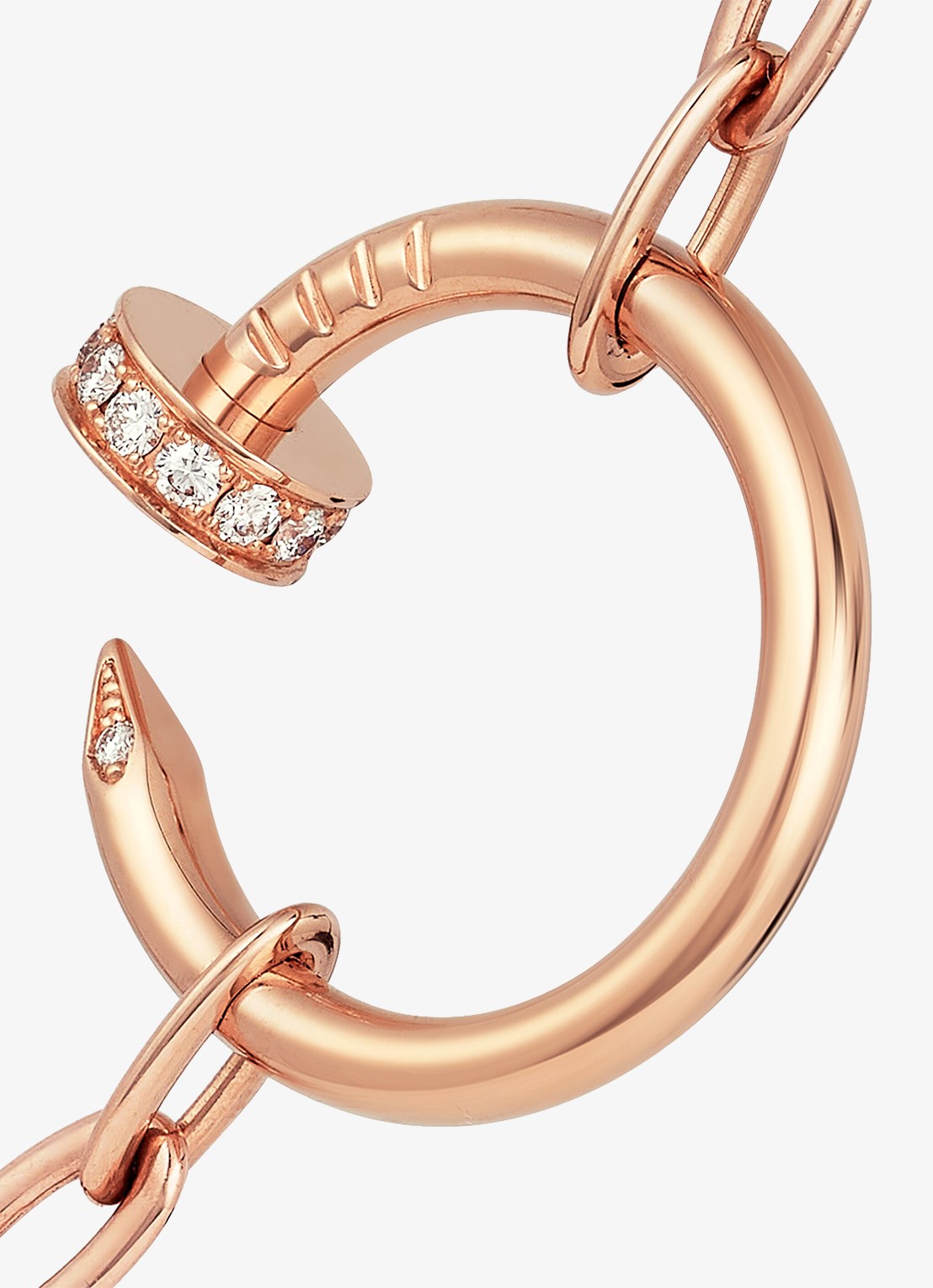Cartier Juste un Clou ketting van 18 karaat roségoud met 0.13 ct diamant CRB7224902 - detail 2 roségoud