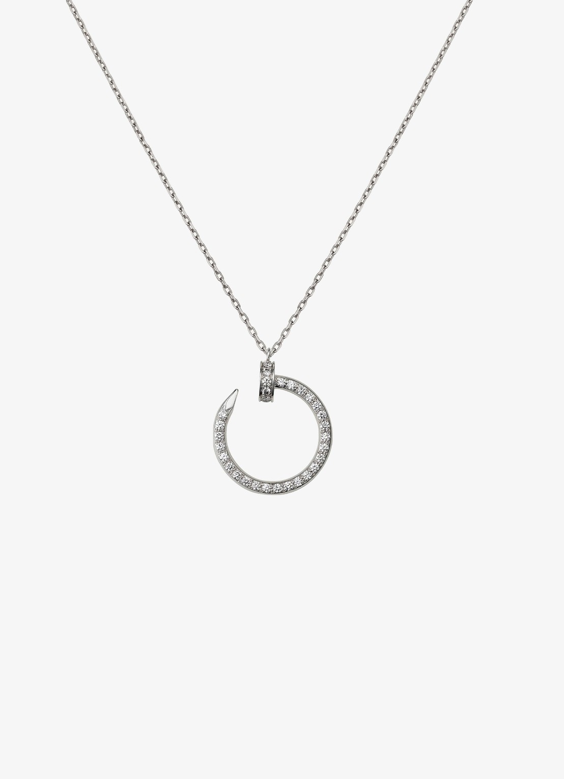 Cartier Juste un Clou ketting van 18 karaat witgoud met 0.38 ct diamant CRB7224897 - detail 4 witgoud