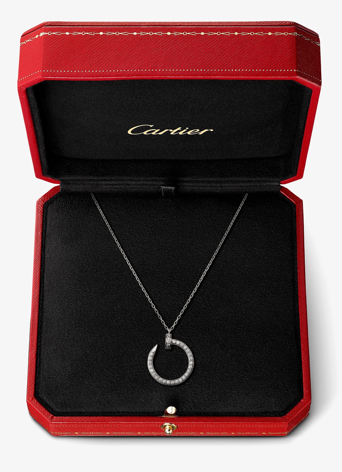 Cartier Juste un Clou ketting van 18 karaat witgoud met 0.38 ct diamant CRB7224897 - detail 7 witgoud