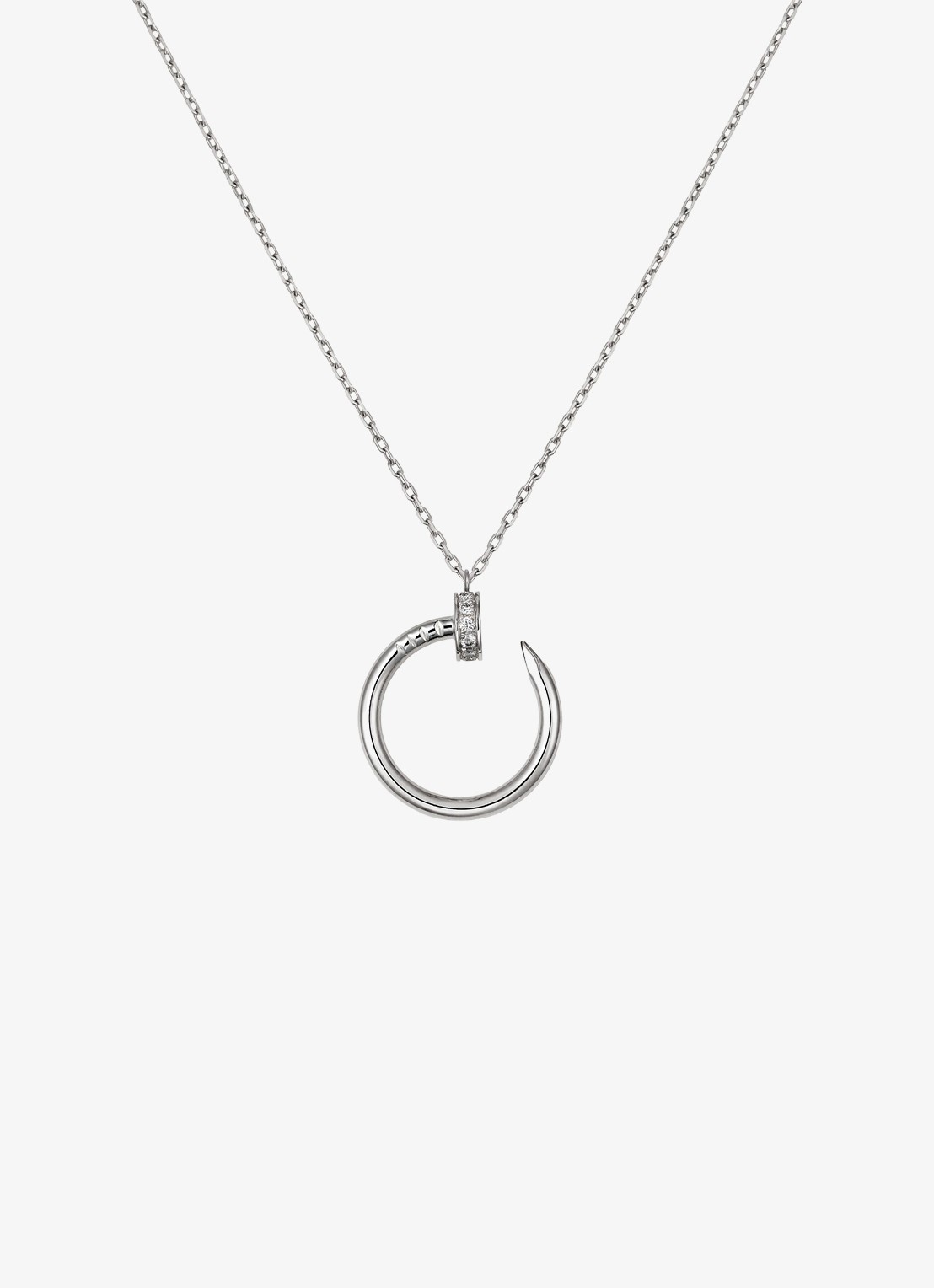 Cartier Juste un Clou ketting van 18 karaat witgoud met 0.38 ct diamant CRB7224897 - detail 8 witgoud