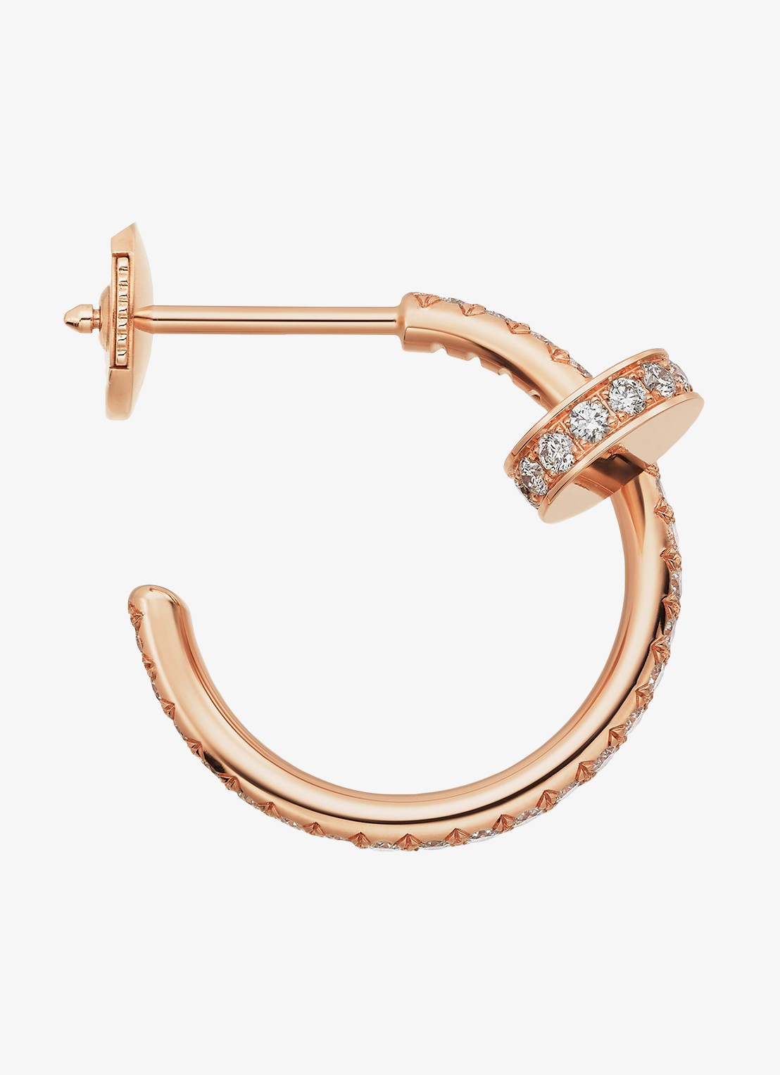 Cartier Juste un Clou oorringen, small model van 18 karaat roségoud met 0.51 ct diamant CRB8301429 - detail 4 roségoud
