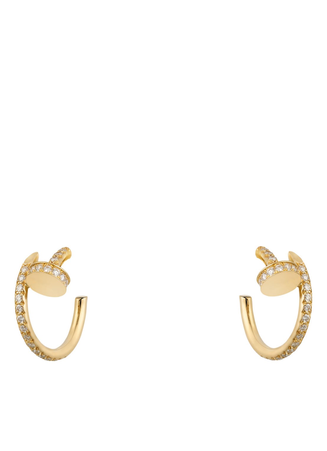 Cartier Juste un Clou oorringen van 18k geelgoud met diamanten CRB8301430  - voorkant geelgoud