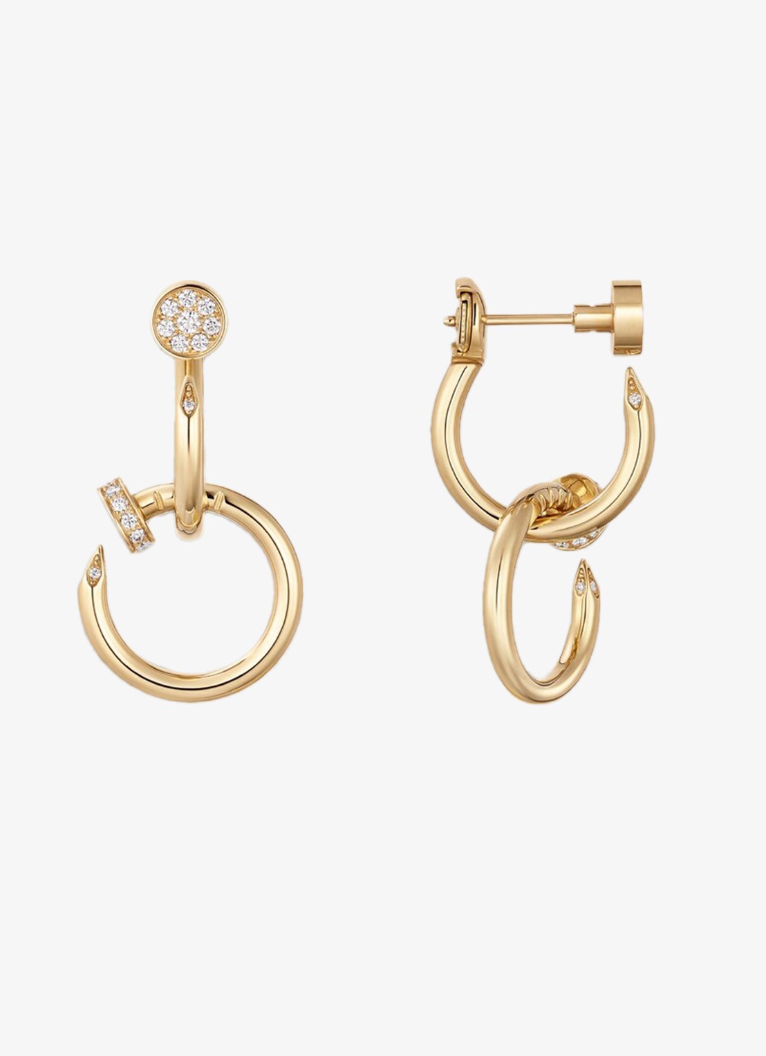 Cartier Juste un Clou oorstekers van 18 karaat geelgoud met 27 diamanten CRB8301504 - detail 3 geelgoud