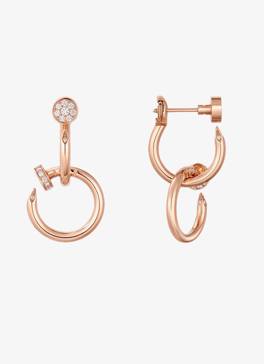 Cartier Juste un Clou oorstekers van 18 karaat roségoud met 27 diamanten CRB8301503 - detail 3 roségoud