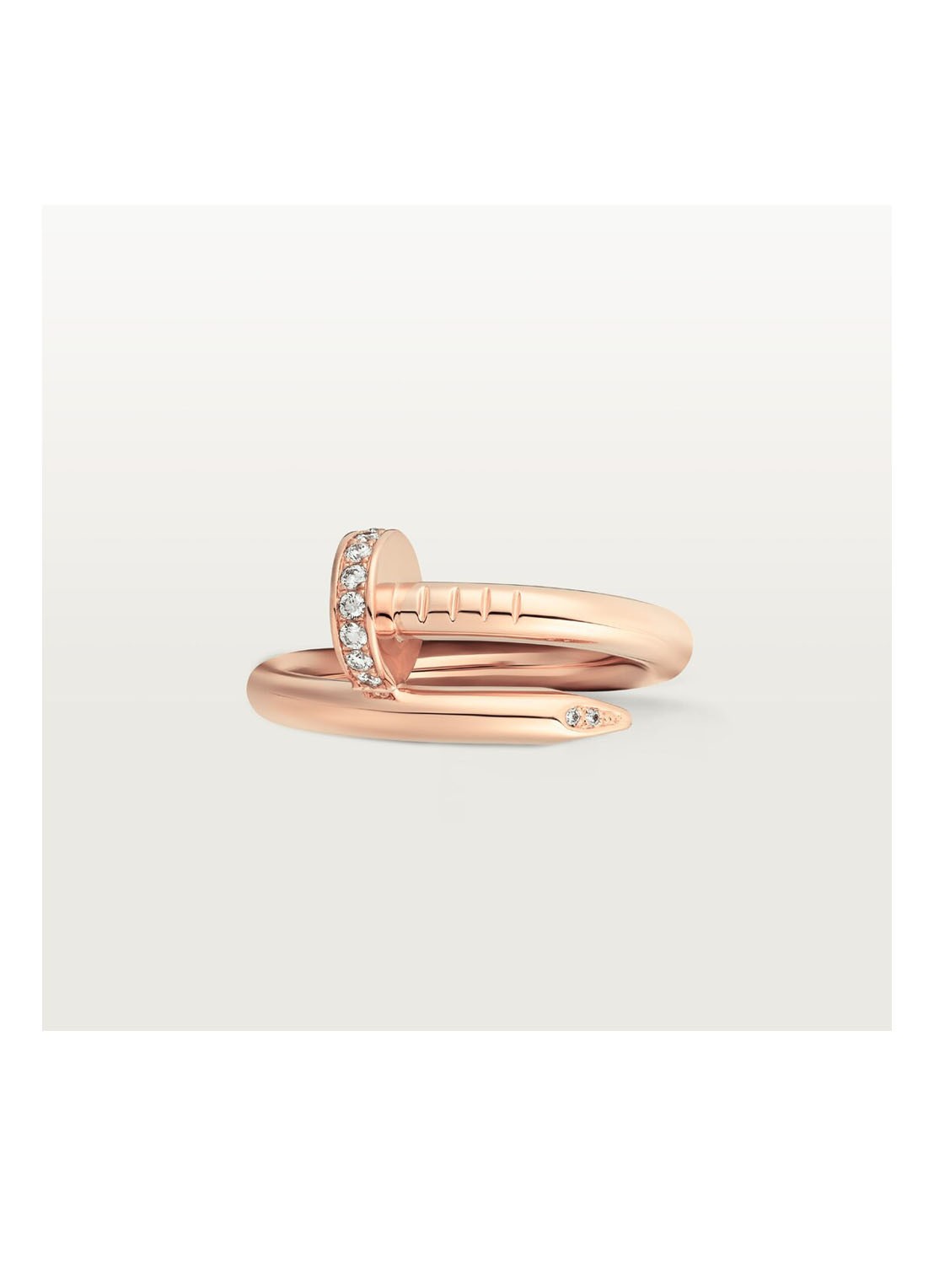 Cartier Juste un Clou ring, klassiek model van 18 karaat roségoud met 0.13 ct diamant CRB40948 - detail 3 roségoud