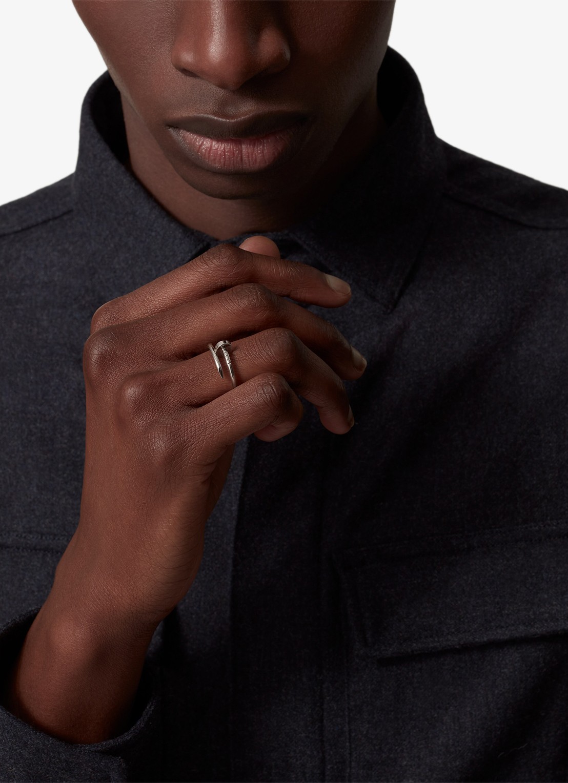 Cartier Juste un Clou ring, small model van 18 karaat witgoud CRB42260 - voorkant 8 witgoud