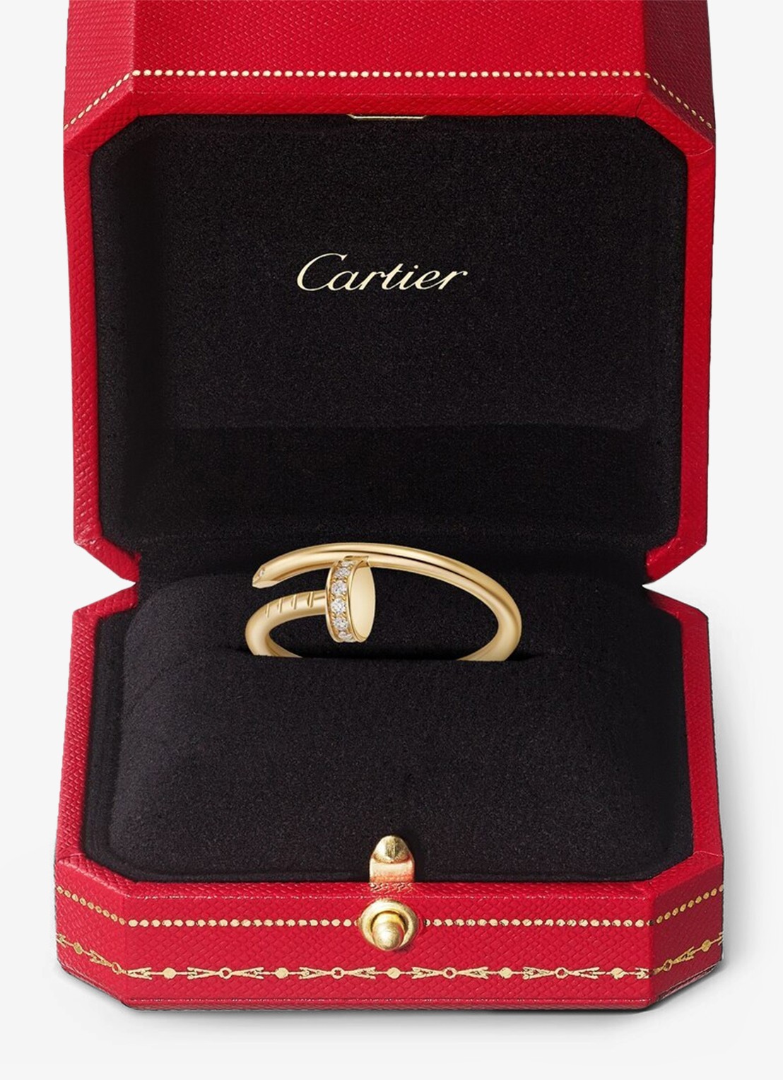 Cartier Juste un Clou ring van 18 karaat geelgoud met 0,08 ct diamant CRB42449 - detail 6 geelgoud