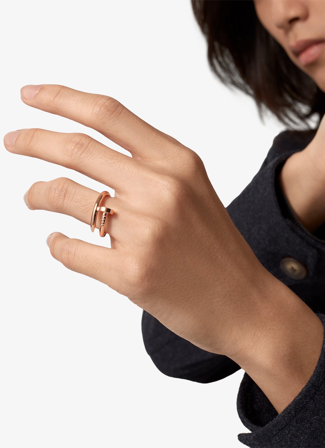 Cartier Juste un Clou ring van 18 karaat roségoud CRB40925 - voorkant 3 roségoud