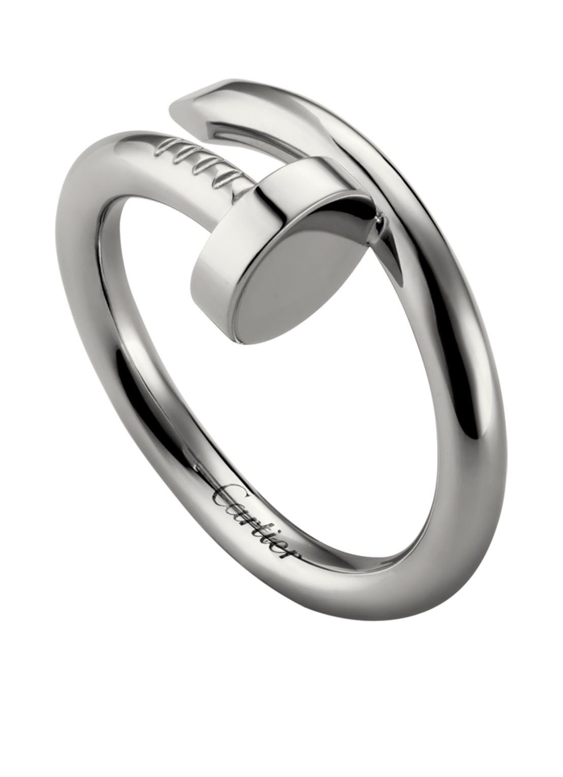 Cartier Juste un Clou ring van 18 karaat witgoud B4099200 - voorkant witgoud