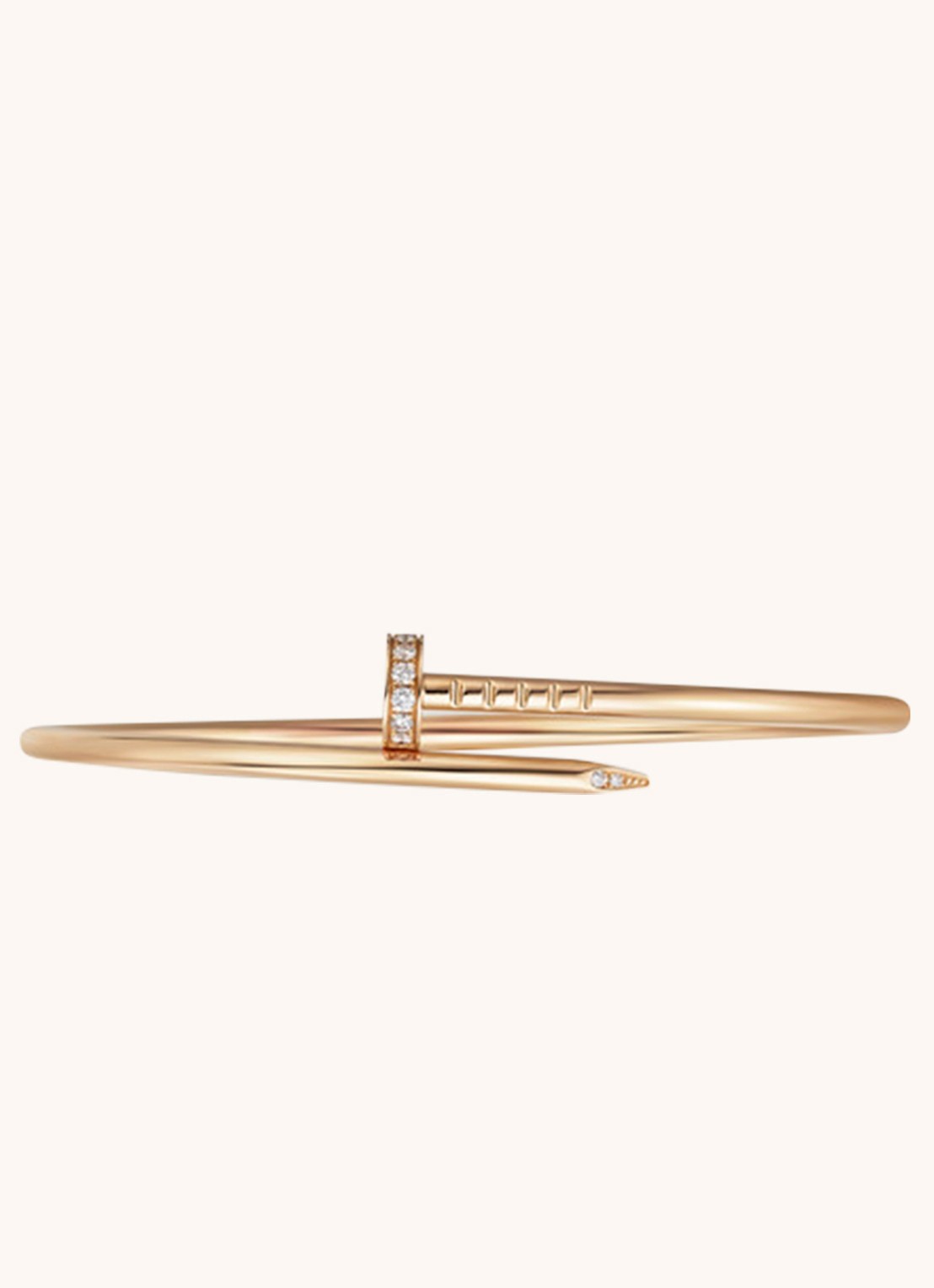 Cartier Juste un Clou Small armband van 18k geelgoud met diamanten CRB6066100 - detail geelgoud