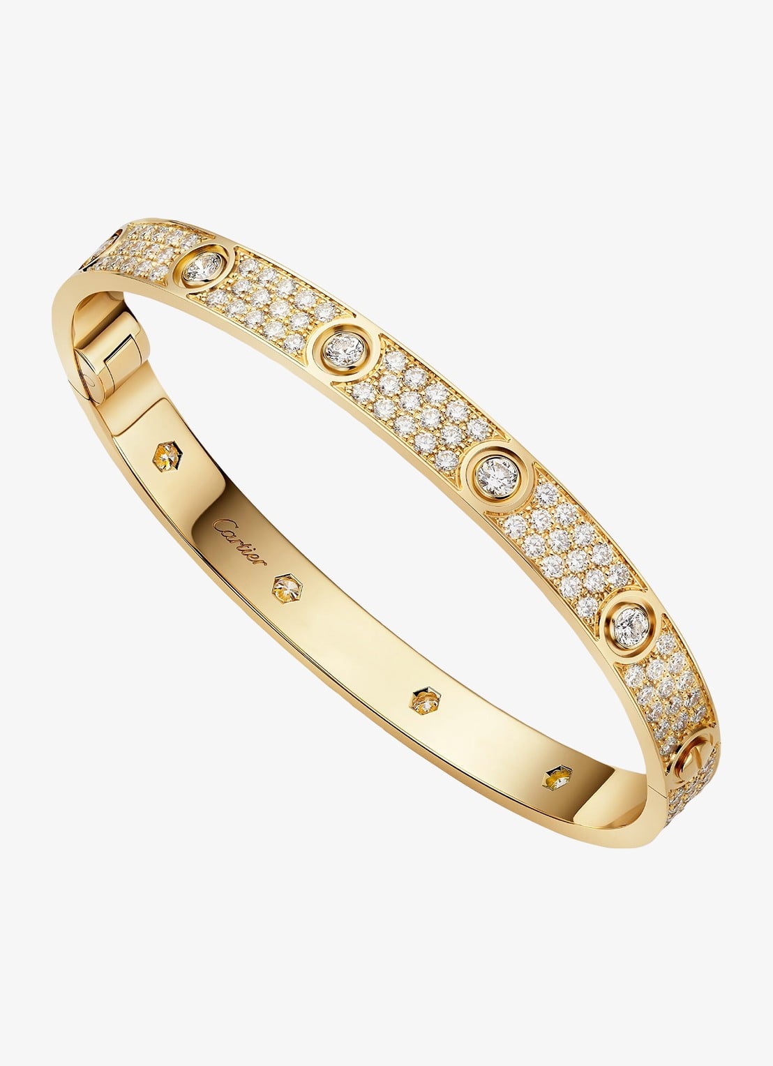 Cartier LOVE armband, klassiek model van 18 karaat geelgoud met 4.04 ct diamant CRN6727317 - detail 6 geelgoud