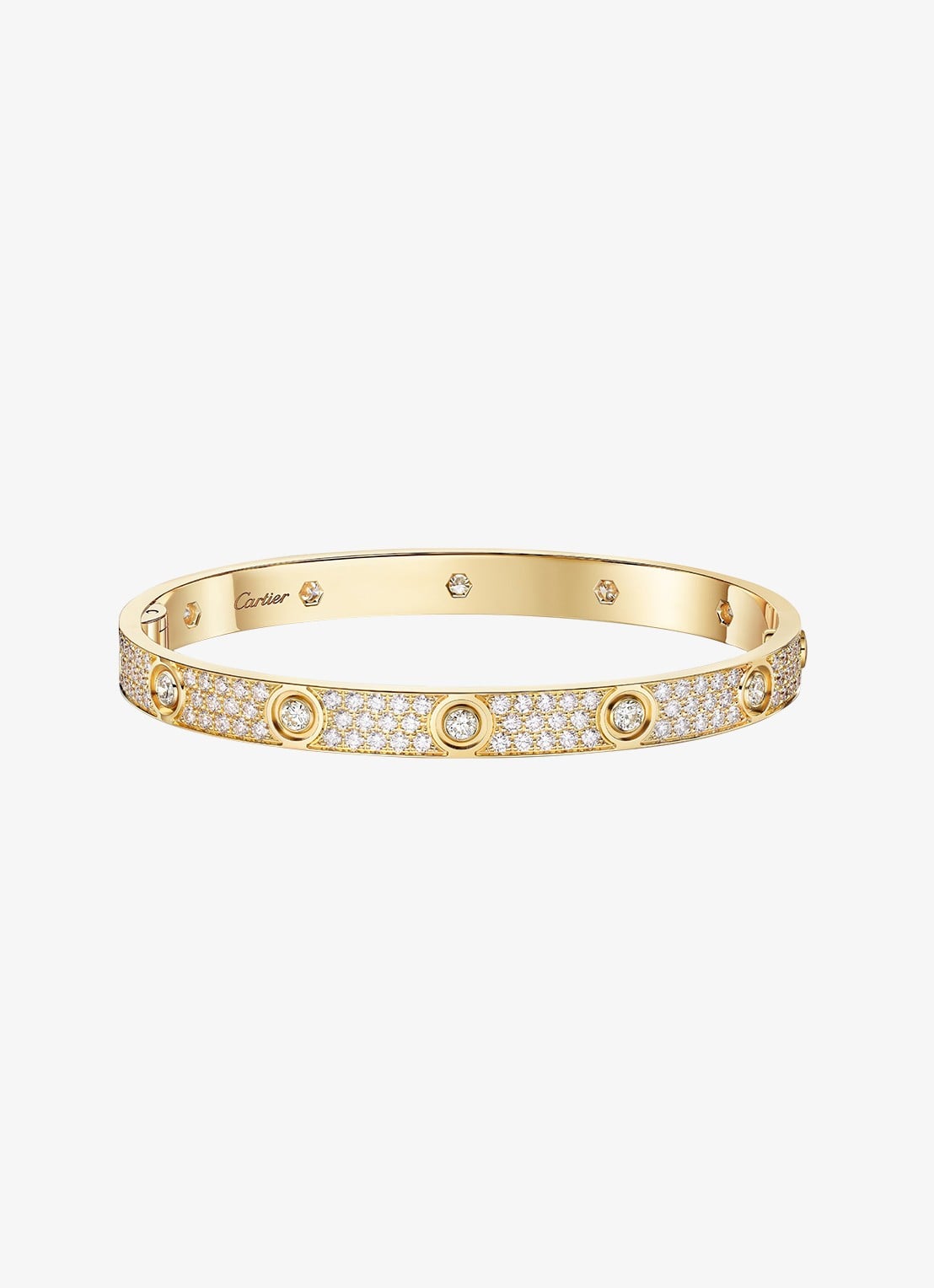 Cartier LOVE armband, klassiek model van 18 karaat geelgoud met 4.04 ct diamant CRN6727317 - voorkant geelgoud