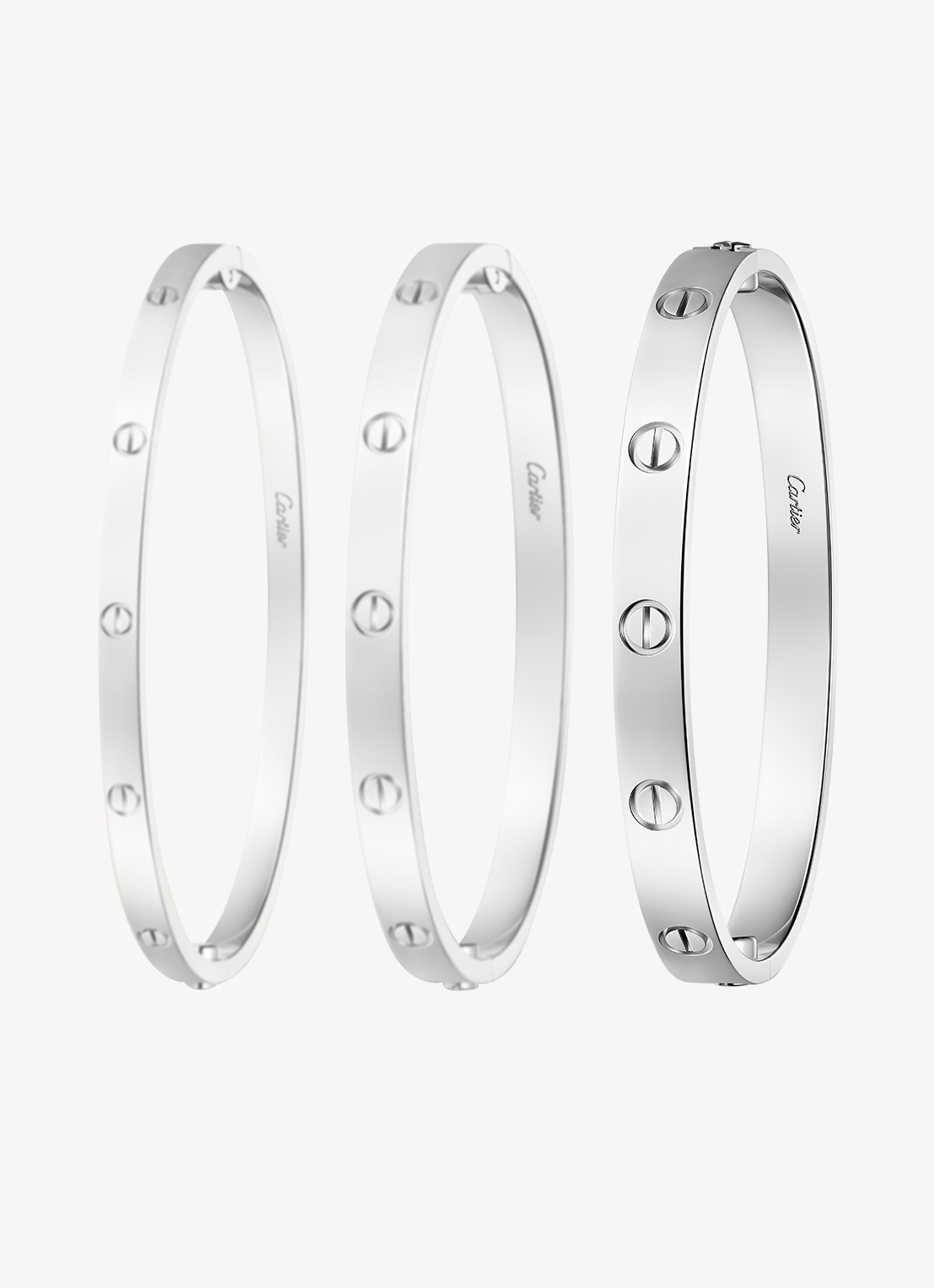Cartier LOVE armband, klassiek model van 18 karaat witgoud CRB60676 - detail 4 witgoud