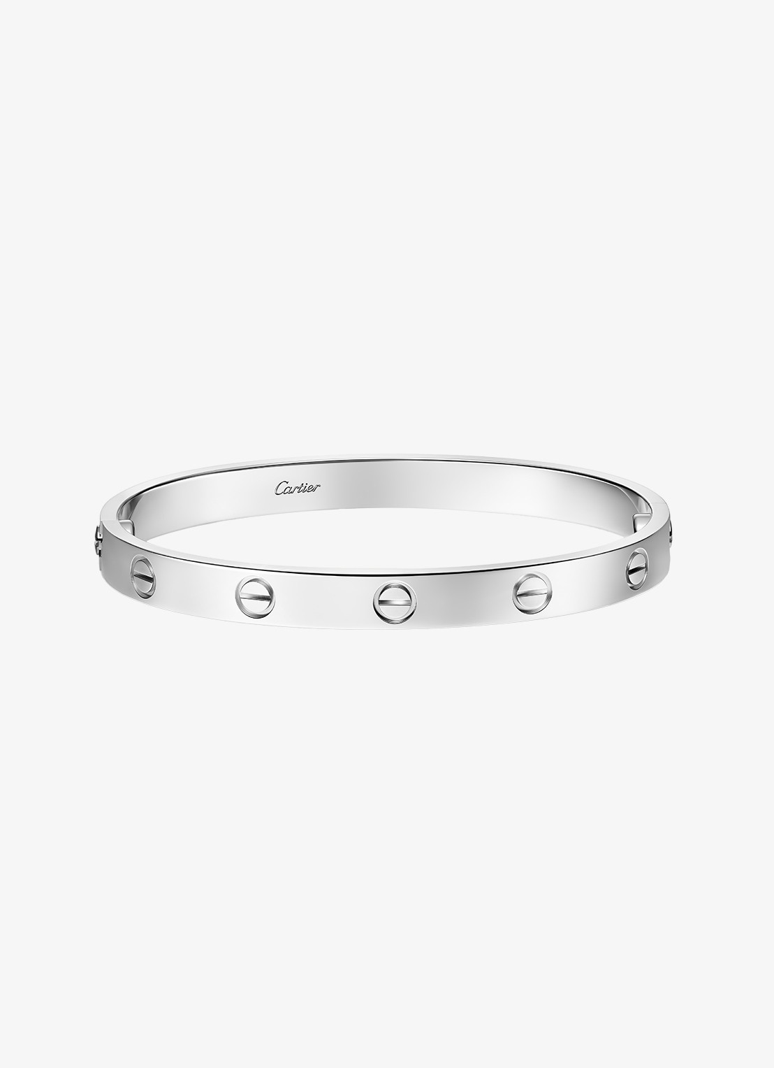 Cartier LOVE armband, klassiek model van 18 karaat witgoud CRB60676 - voorkant 7 witgoud