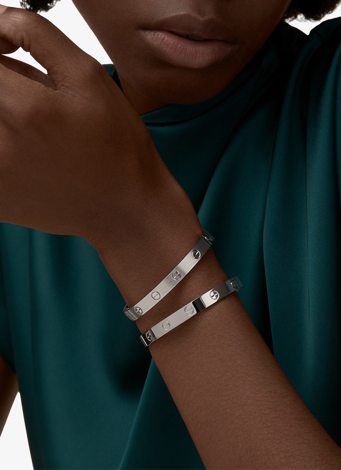 Cartier LOVE armband, klassiek model van 18 karaat witgoud CRB60676 - voorkant 8 witgoud