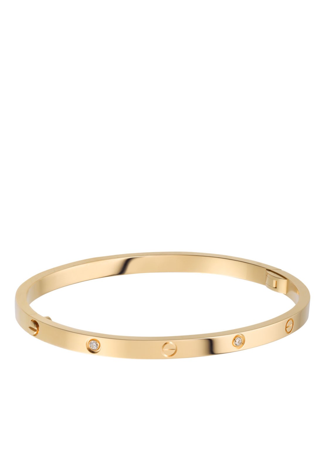 Cartier LOVE armband small van 18 karaat geelgoud met 6 diamanten CRB6047215 - voorkant 2 geelgoud