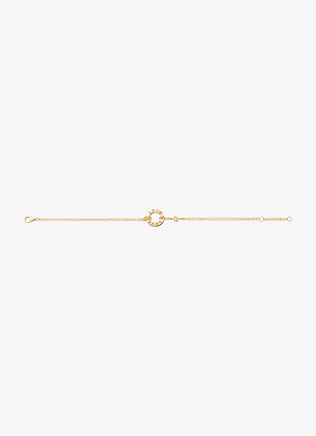 Cartier LOVE armband, van 18 karaat geelgoud met 0.03 ct diamant CRB6038300 - detail 3 geelgoud
