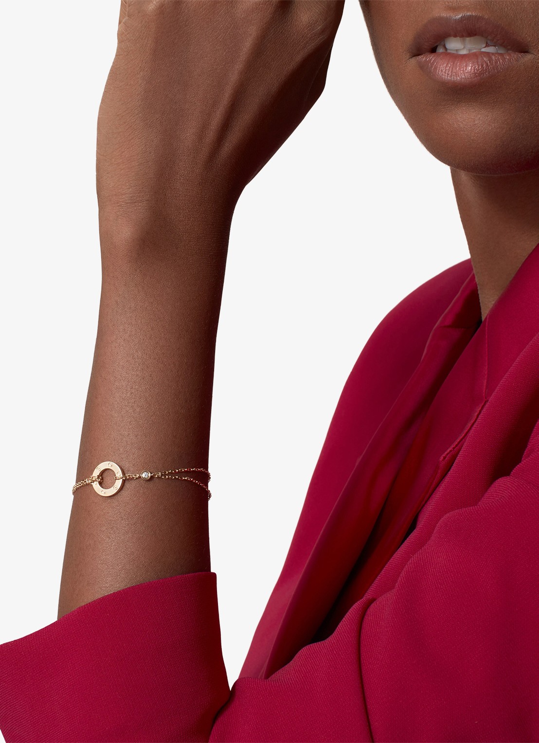 Cartier LOVE armband, van 18 karaat geelgoud met 0.03 ct diamant CRB6038300 - voorkant 2 geelgoud