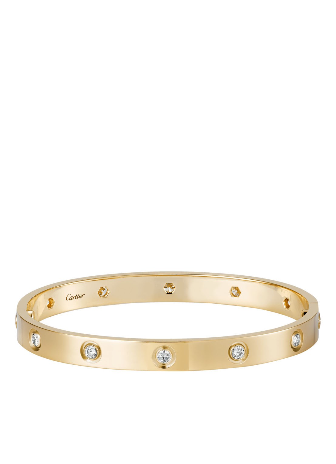 Cartier LOVE armband van 18 karaat geelgoud met diamanten CRB6070300 - voorkant 2 geelgoud