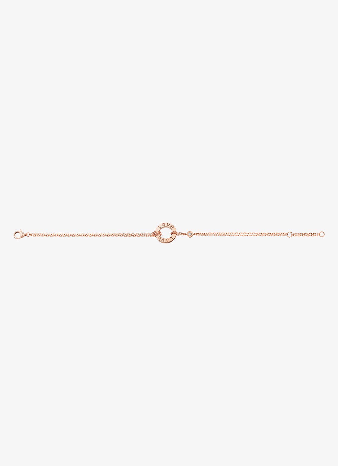 Cartier LOVE armband van 18 karaat roségoud met 0.03 ct diamant CRB6063600 - achterkant 6 roségoud