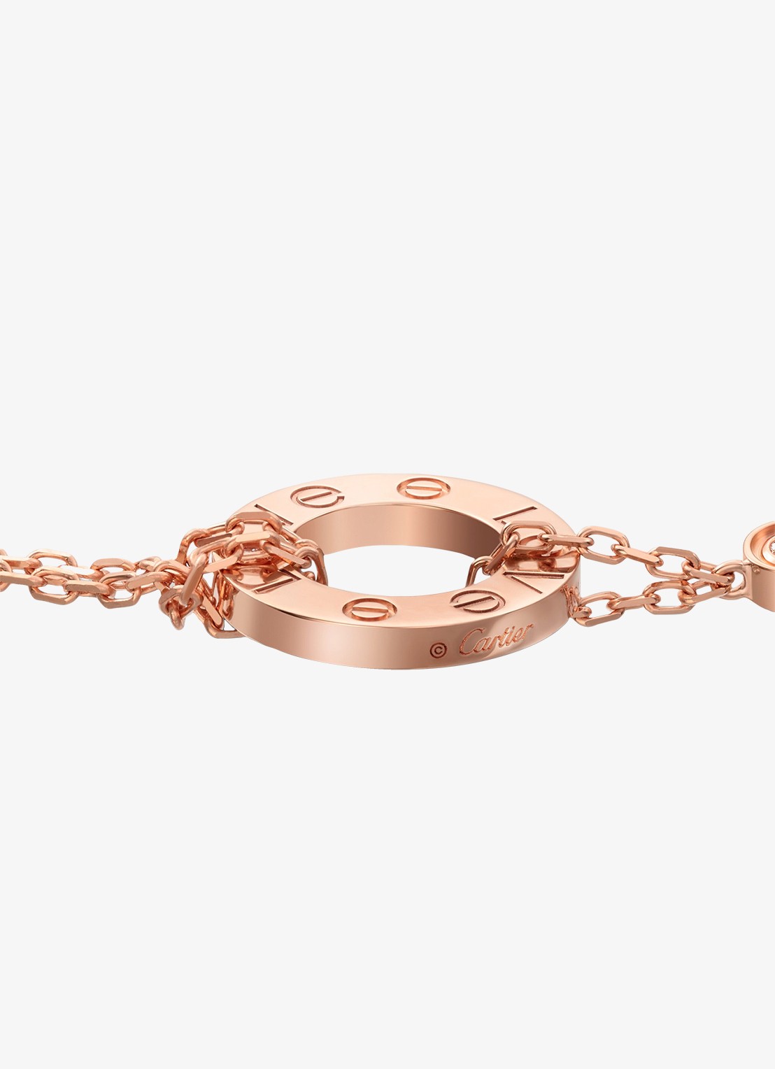 Cartier LOVE armband van 18 karaat roségoud met 0.03 ct diamant CRB6063600 - detail 2 roségoud
