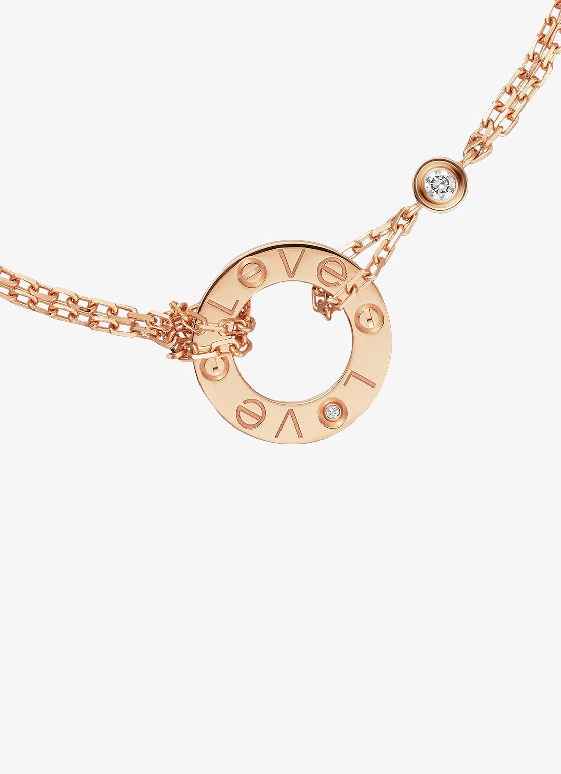 Cartier LOVE armband van 18 karaat roségoud met 0.03 ct diamant CRB6063600 - detail 3 roségoud