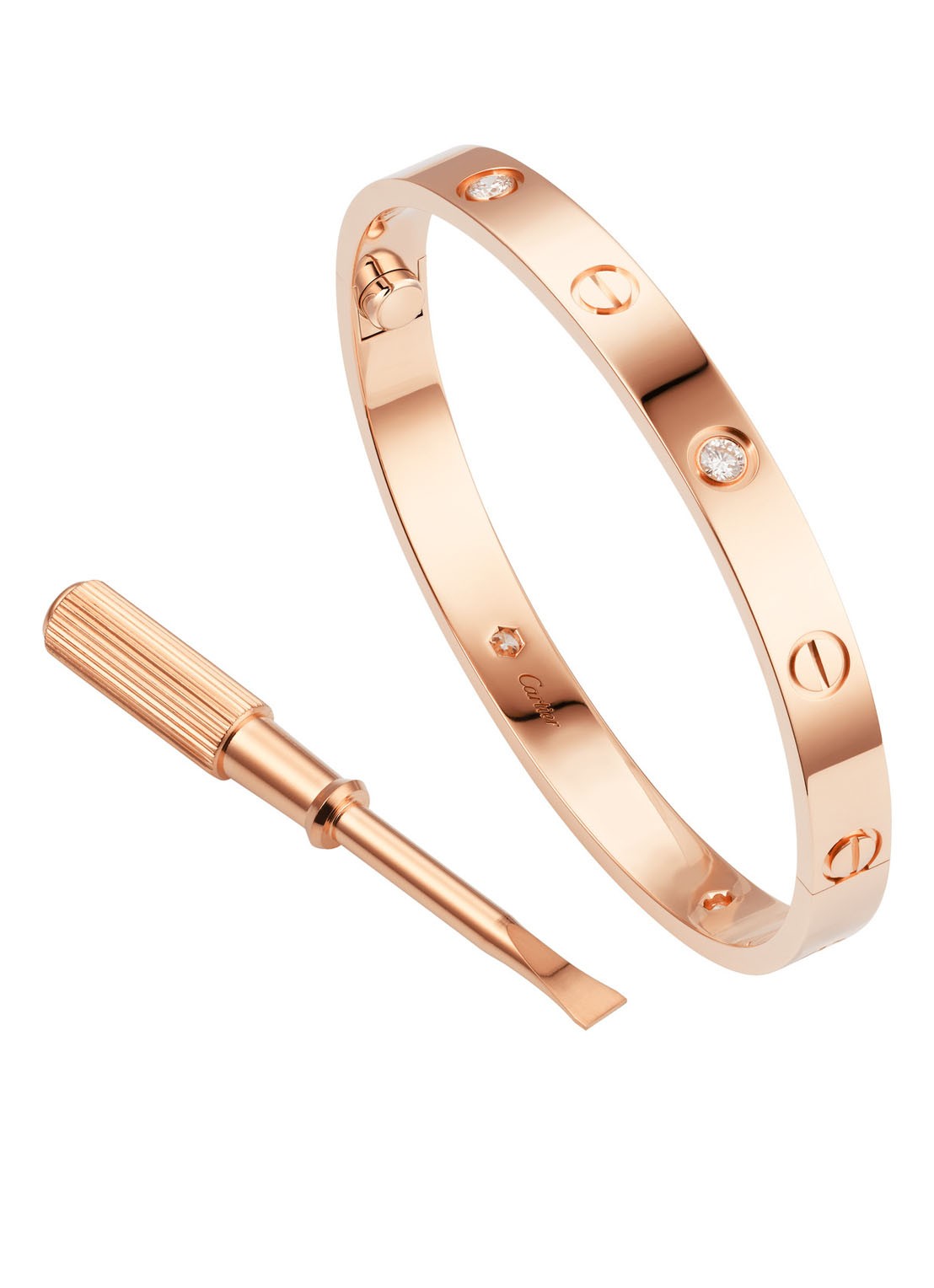 Cartier LOVE armband van 18 karaat roségoud met diamanten CRB6069900 - voorkant 2 roségoud