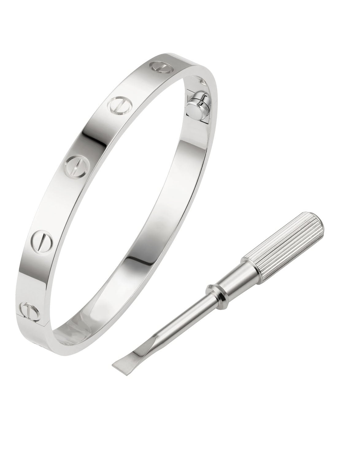 Cartier LOVE armband van 18 karaat witgoud CRB6067600 - voorkant 3 witgoud