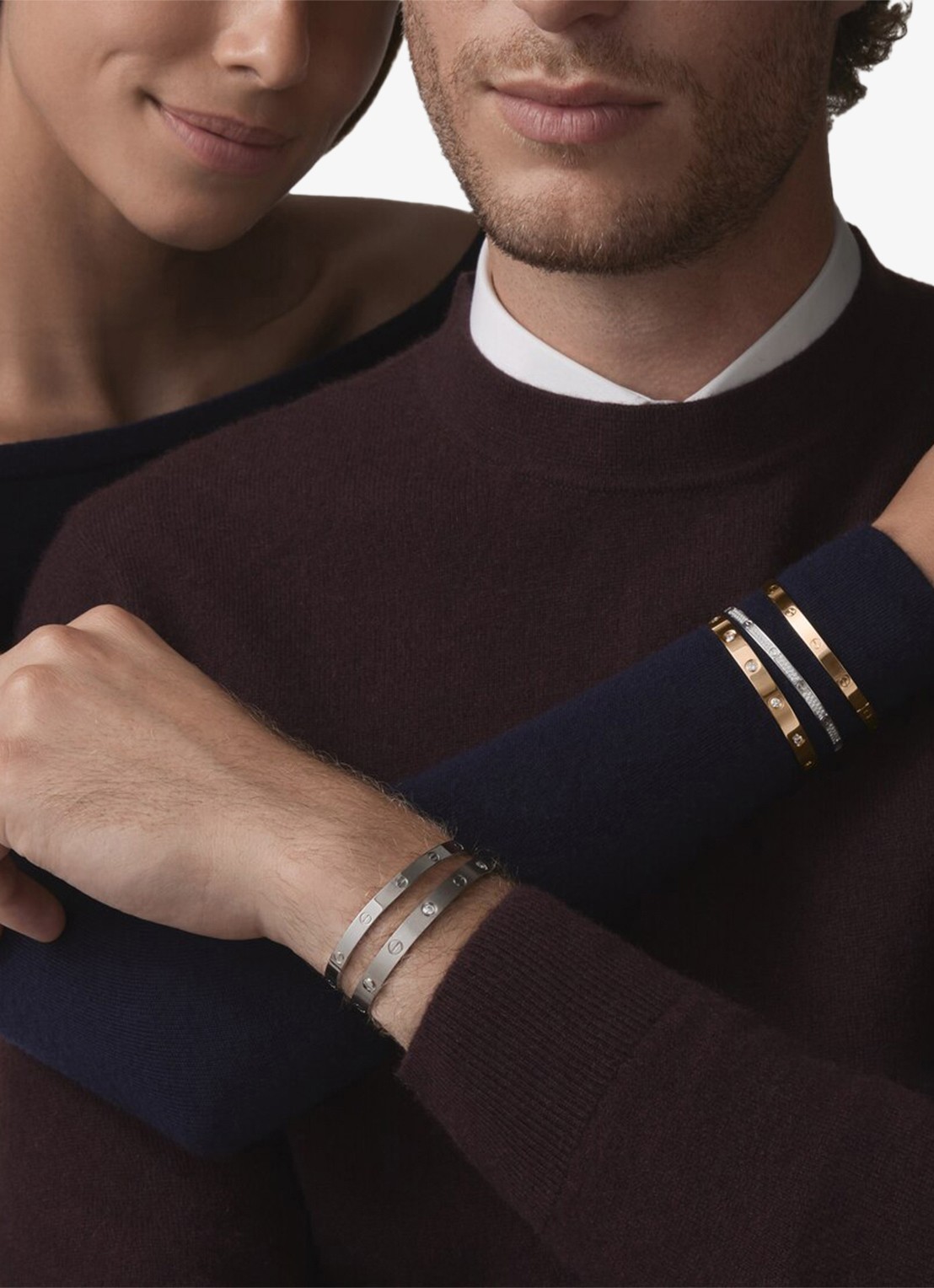 Cartier LOVE armband van 18 karaat witgoud met 4 diamanten CRB6080215 - detail 3 witgoud