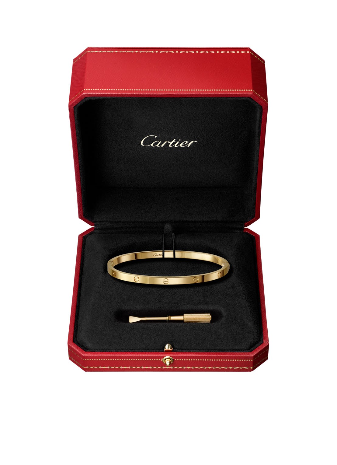 Cartier Love armband van 18k geelgoud CRB6047500 - detail geelgoud