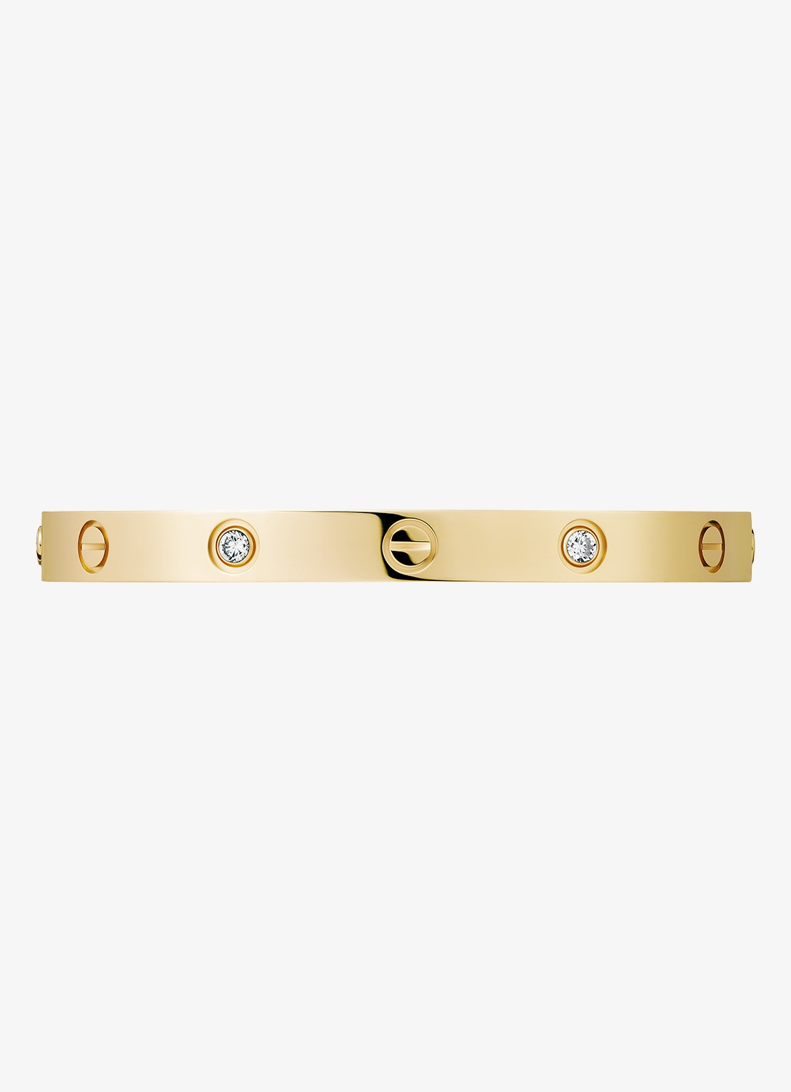 Cartier LOVE bangle, klassiek model van 18 karaat geelgoud met 0.42 ct diamant CRB6070017 - achterkant 5 geelgoud